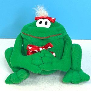 RARE Vintage Fun World‎ Frog 5" Plush Stuffed Animal Toy